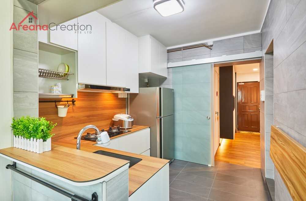 Scandinavian Kitchen with Kitchen Window and Kitchen Island