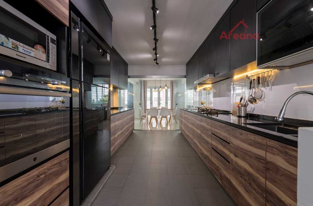 Contemporary Kitchen with Kitchen Window and Open Kitchen