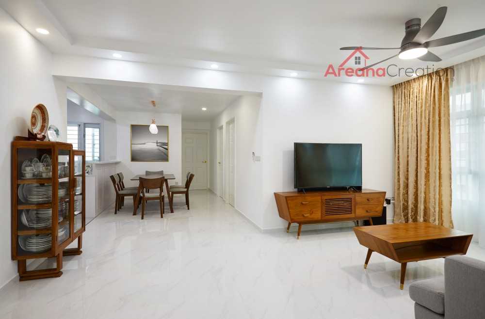 Modern Living Room with TV Console and Sofa