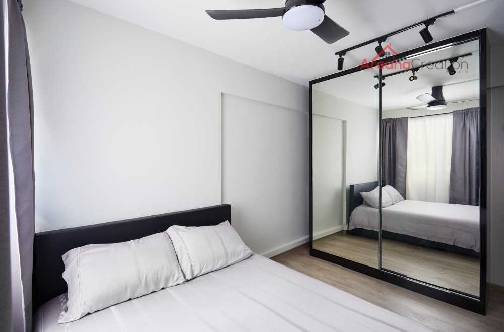 Contemporary Bedroom with Wardrobe and Sliding Wardrobe