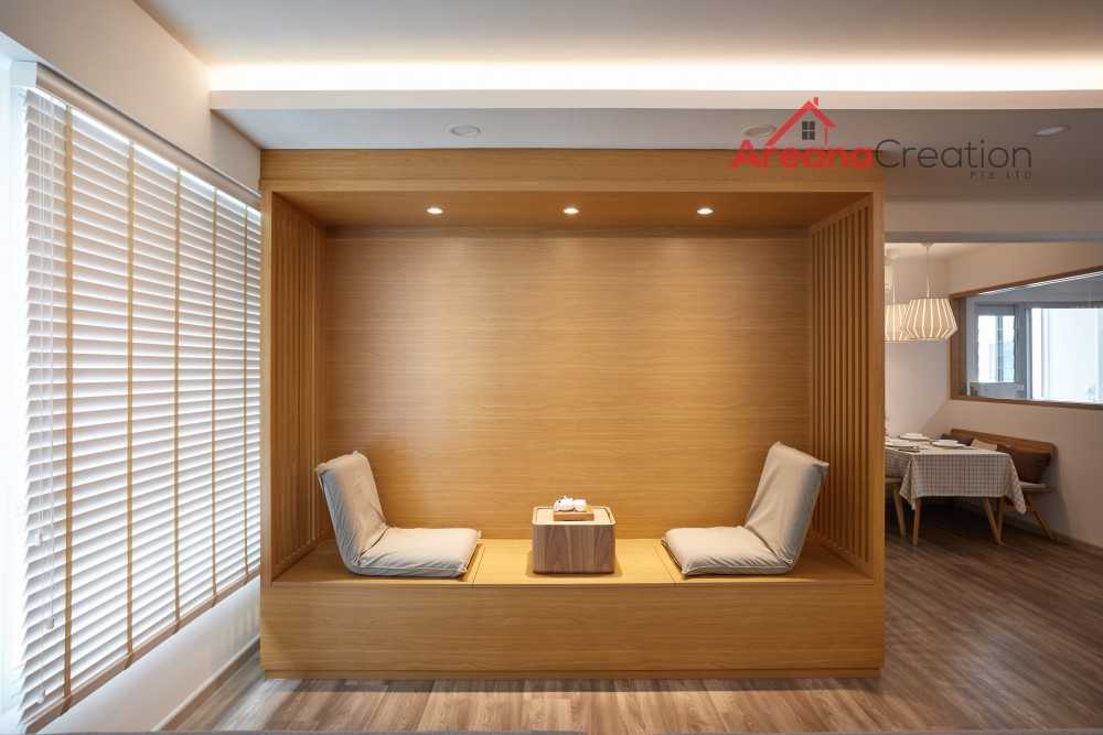 Contemporary Living Room with Wood Flooring and TV Console