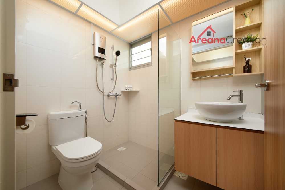 Contemporary Bathroom with Bathroom Storage and Bathroom Sinks