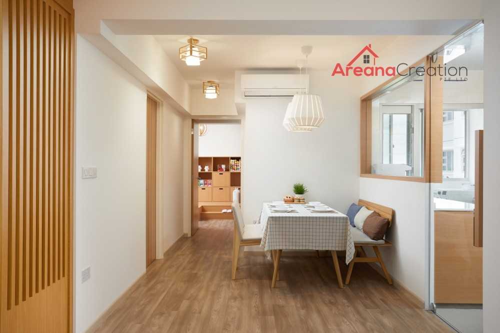 Contemporary Kitchen with Granite Floor and Wood Flooring