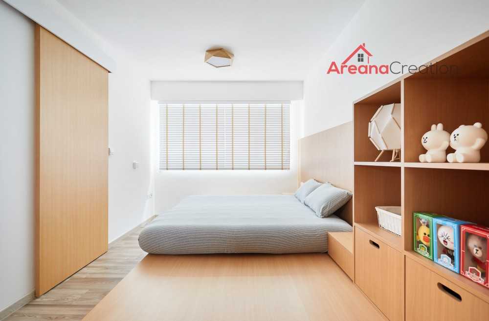 Contemporary Bedroom with Cove Lighting and Wardrobe