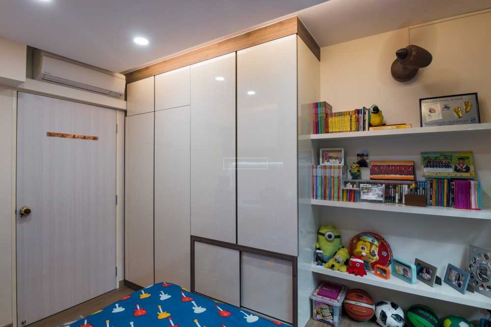 Scandinavian Bedroom with Cove Lighting and Wardrobe