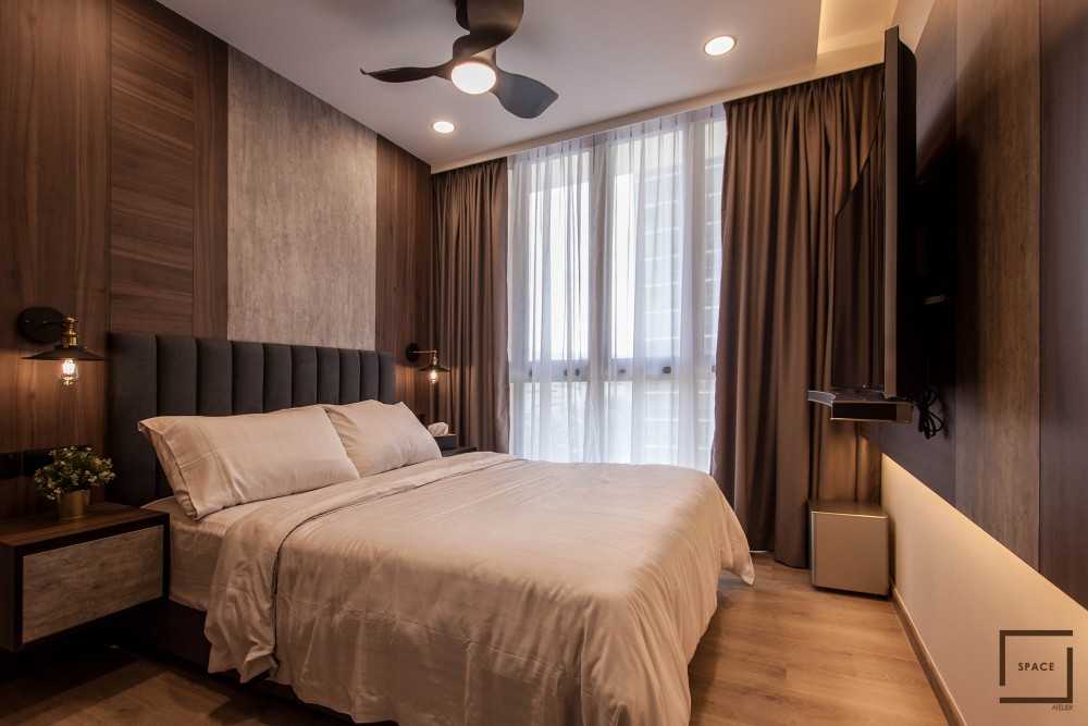 Industrial Bedroom with Wardrobe and Sliding Wardrobe