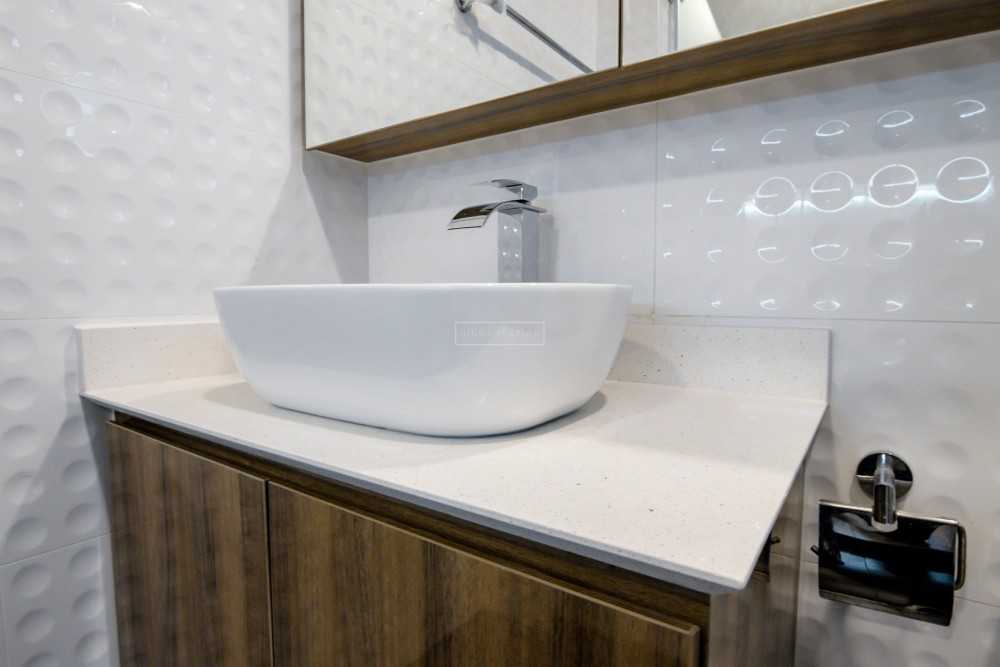 Scandinavian Bathroom with Mirror and Bathroom Mirrors