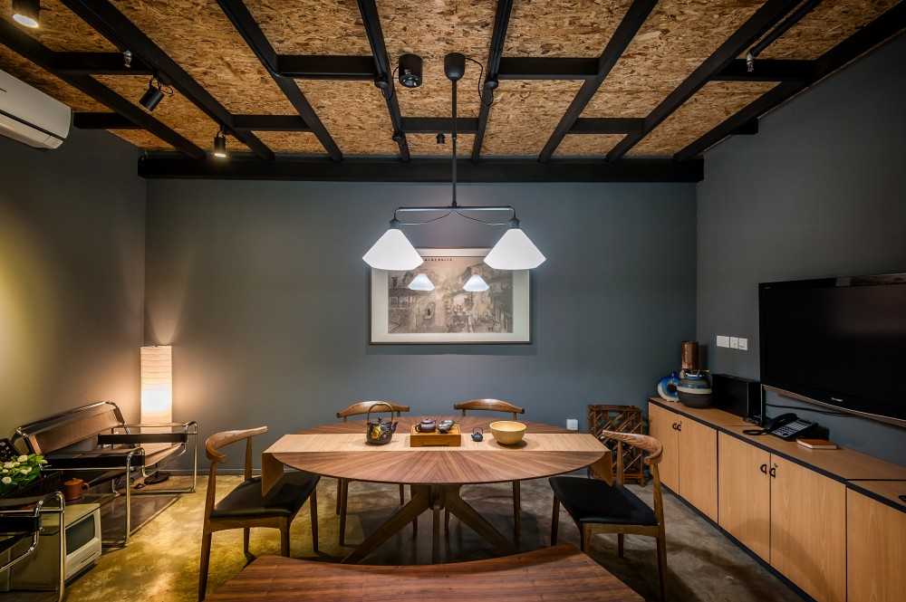 Industrial Office with Drop Ceiling and Lighting