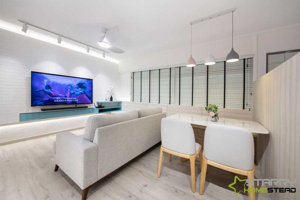 Scandinavian Living Room with Settee and TV Console