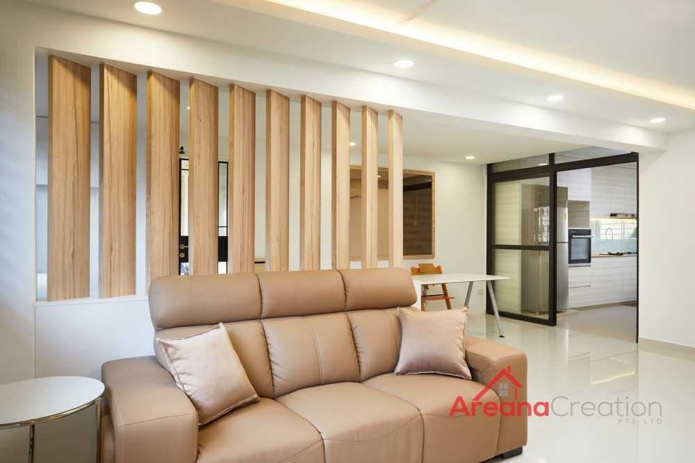 Contemporary Living Room with TV Console and Carpet