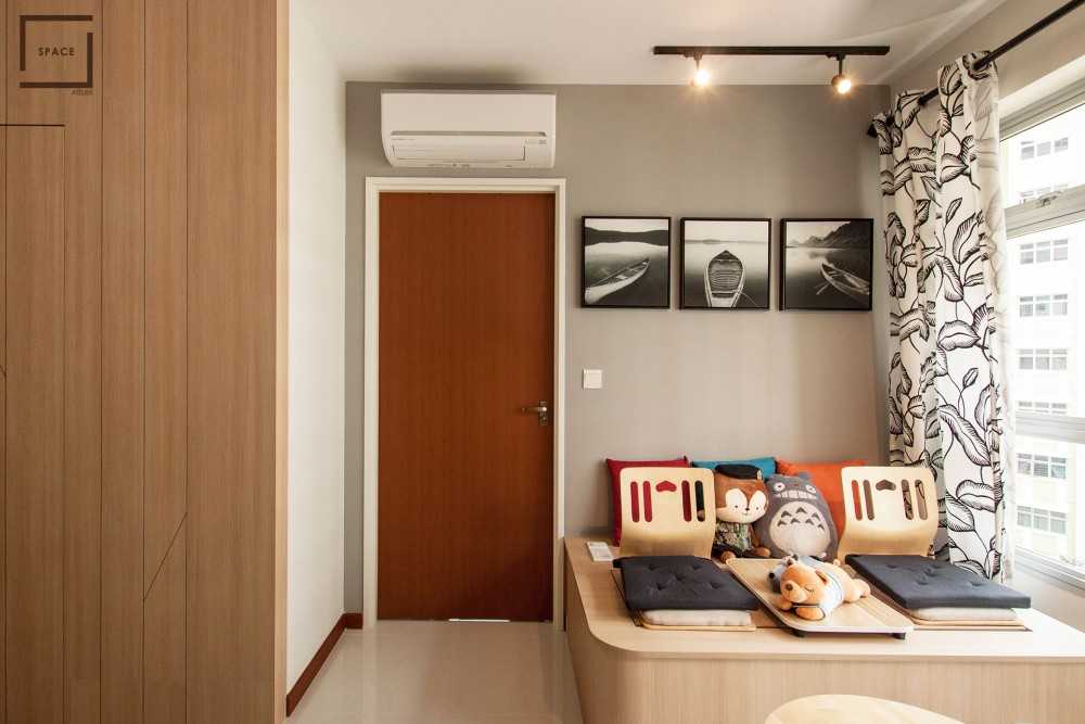 Scandinavian Living Room with TV Console and TV