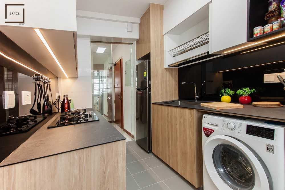 Scandinavian Kitchen with Cupboard and Kitchen Accessories