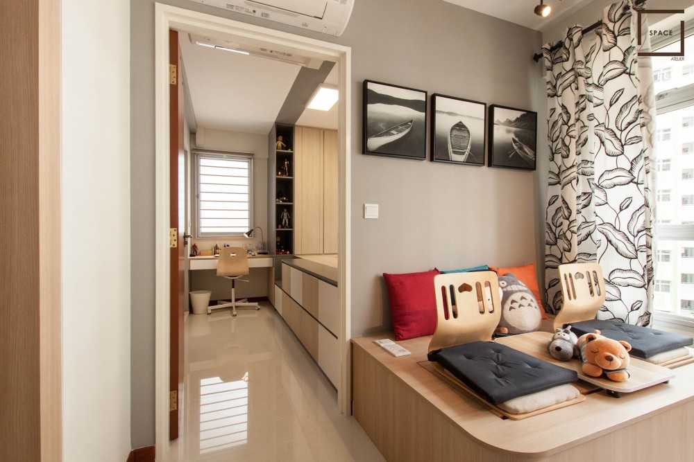 Scandinavian Living Room with TV Console and TV