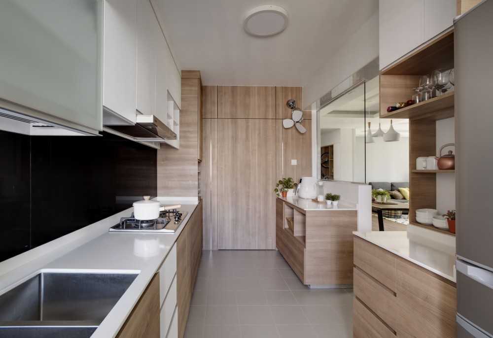Scandinavian Kitchen with Kitchen Window and Kitchen Backsplash
