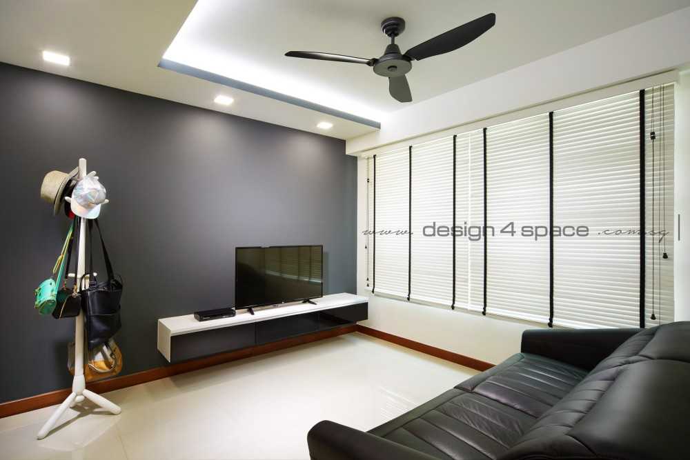 Minimalist Living Room with Homogeneous Tiles and Wood Flooring
