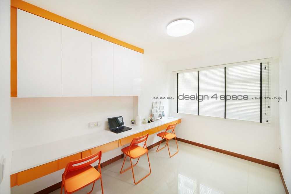 Minimalist Home Office with Desk and Storage Cabinets