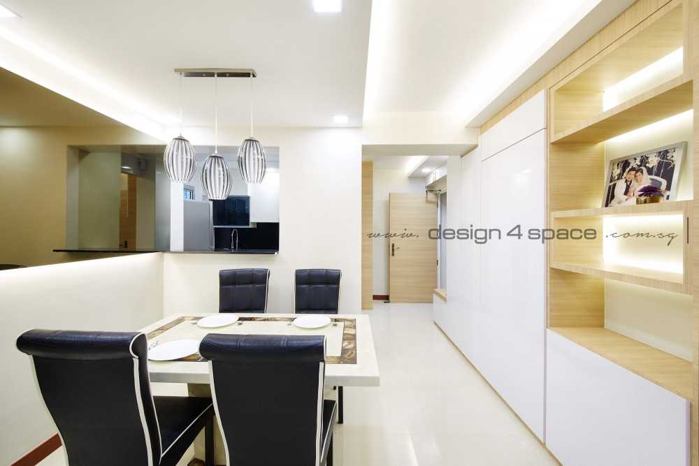 Contemporary Dining Room with Ceiling Light and Dining Table