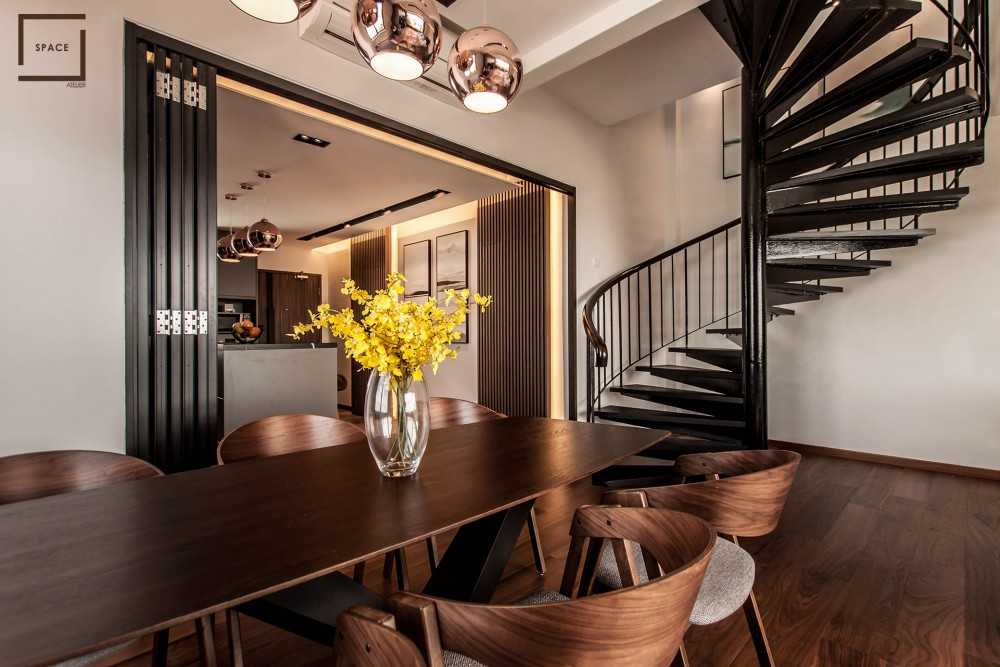 Contemporary Living Room with TV Console and Ceiling Light
