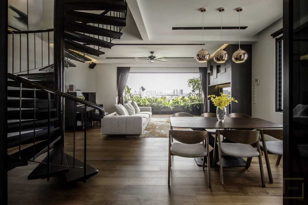Contemporary Living Room with TV Console and Sofa