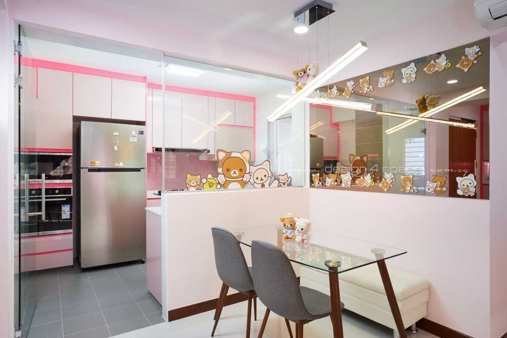 Contemporary Dining Room with Cove Lighting and Drop Ceiling