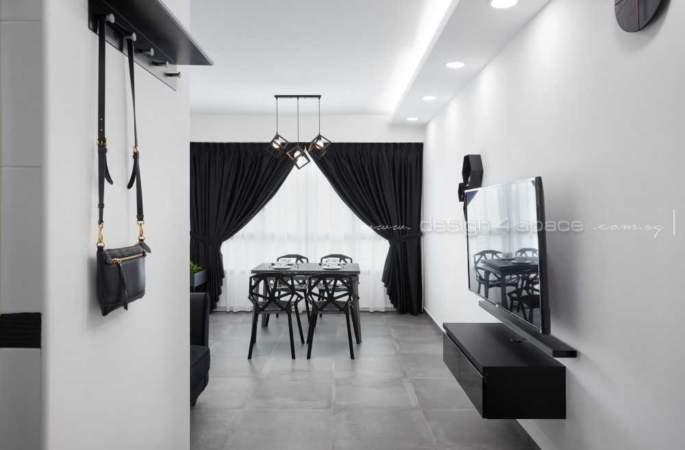 Contemporary Living Room with Vinyl Flooring and Homogeneous Tiles