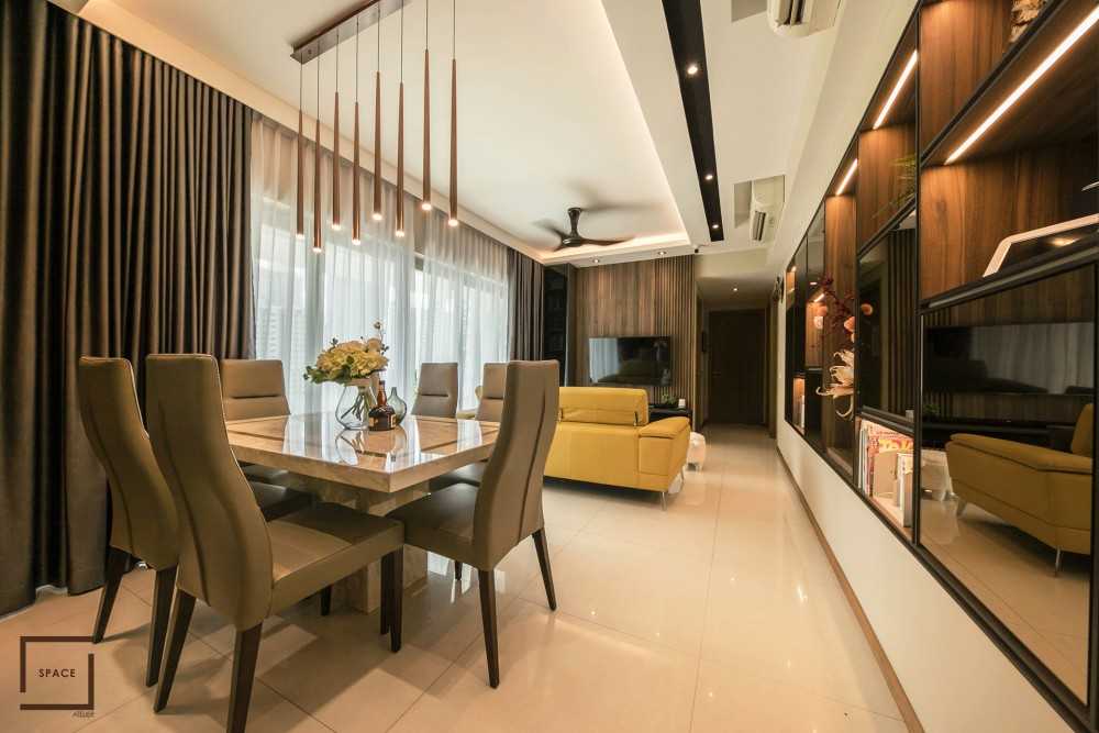 Contemporary Living Room with TV Console and Sofa