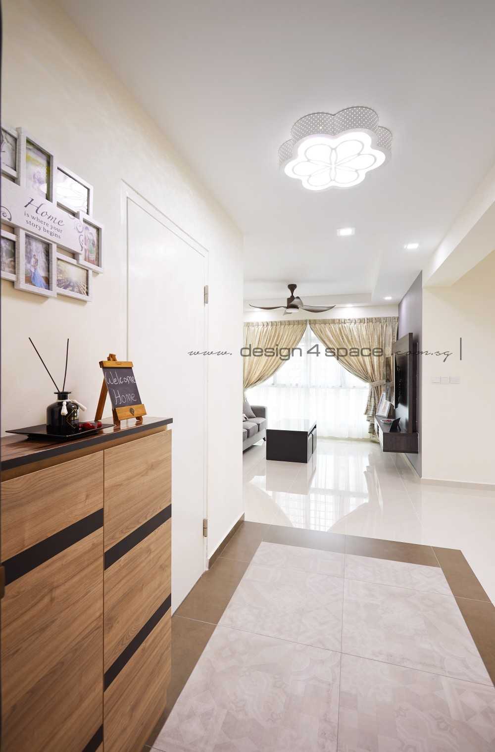 Contemporary Living Room with Vinyl Flooring and TV Console