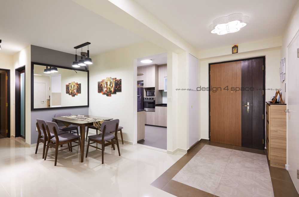 Contemporary Dining Room with Dining Table and Dining Chairs