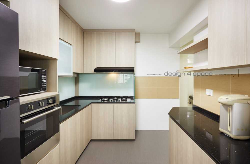 Contemporary Kitchen with Wood Flooring and Open Kitchen
