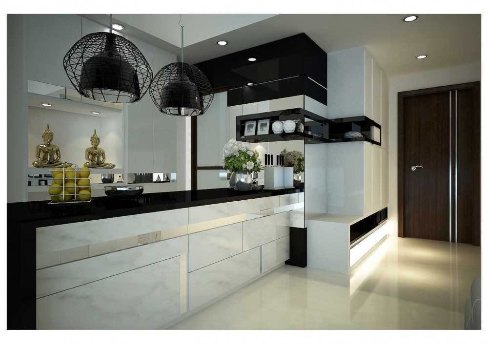Modern Dining Room with Feature Wall and Altar
