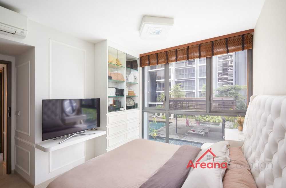 Modern Living Room with TV Console and Feature Wall