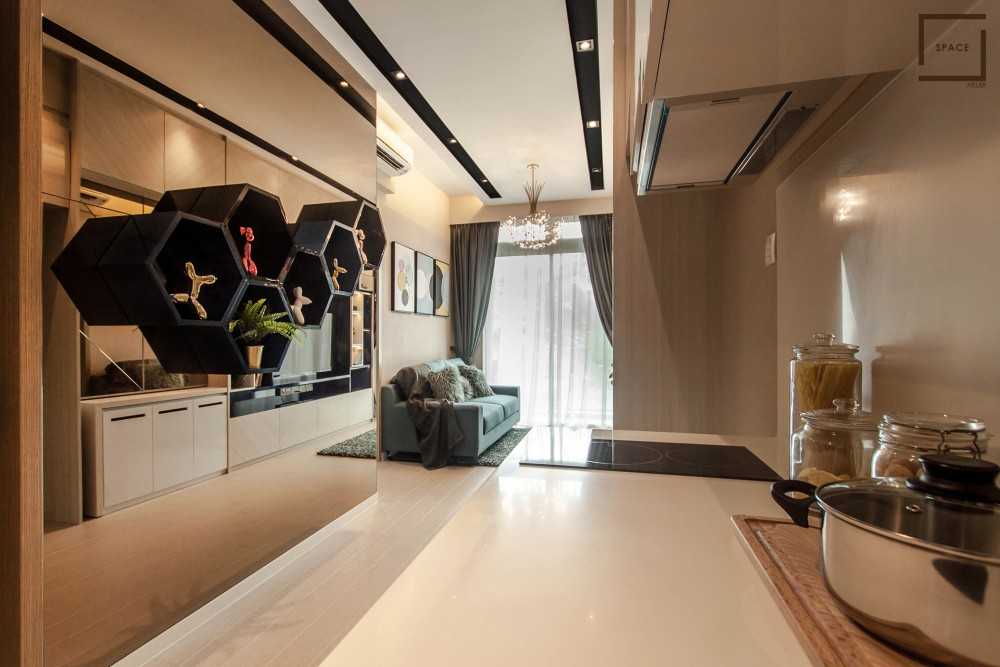 Contemporary Living Room with TV Console and Sofa