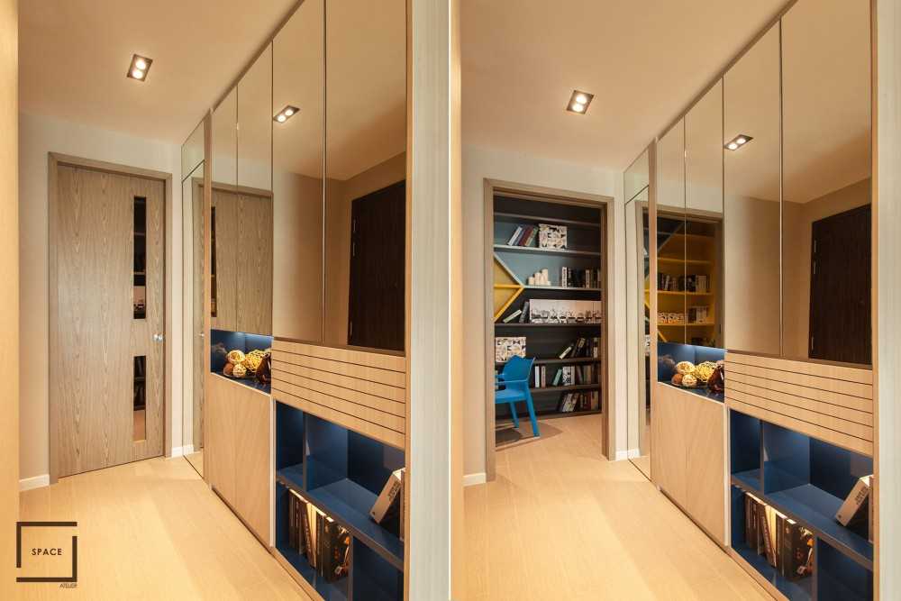 Contemporary Hallway with Artwork and Paintings