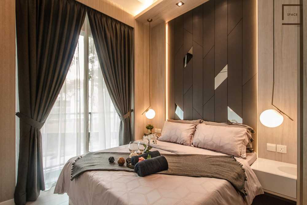 Contemporary Bedroom with Cove Lighting and Wardrobe