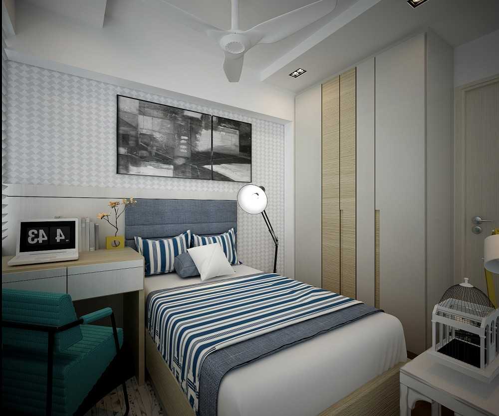 Contemporary Bedroom with Vinyl Flooring and Drop Ceiling
