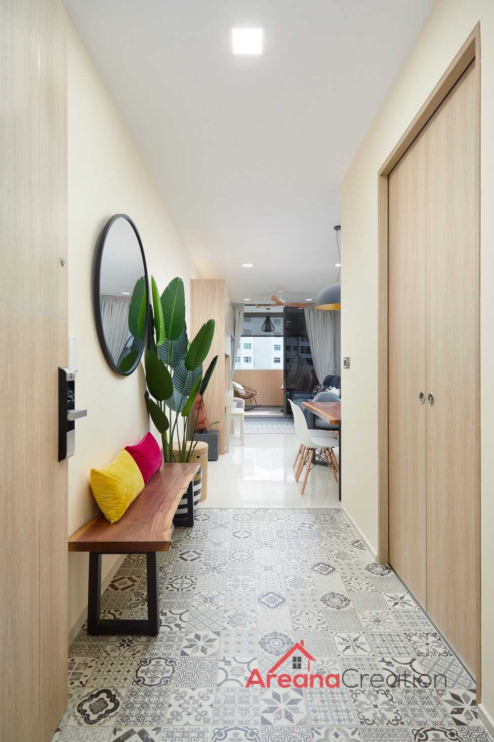 Modern Entryway with Mirror and Shoe Rack