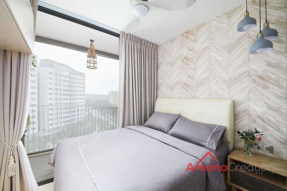 Modern Bedroom with Vinyl Flooring and Wardrobe