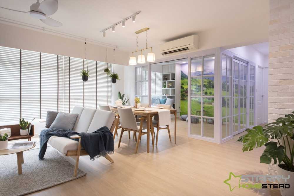 Country Dining Room with Dining Table and Dining Chairs