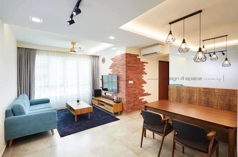 Industrial Living Room with TV Console and TV