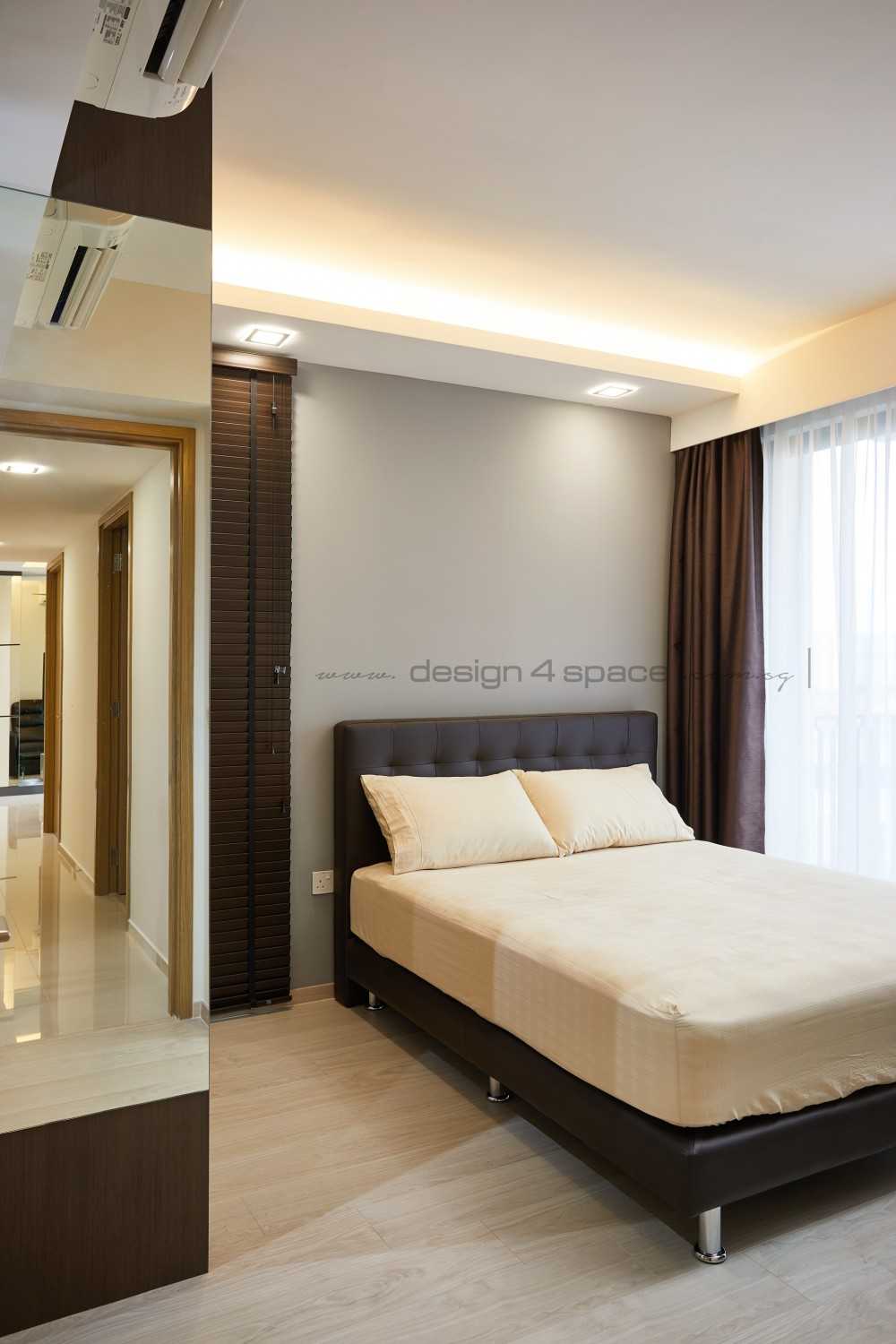 Modern Bedroom with Vinyl Flooring and Wardrobe