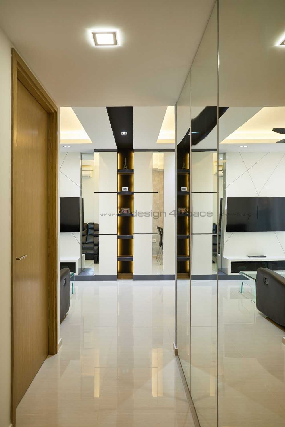 Modern Living Room with Herringbone Tiling and TV Console