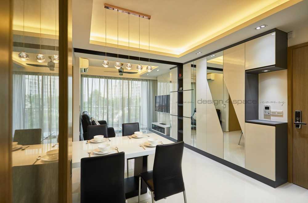 Modern Living Room with Marble Floor and TV Console