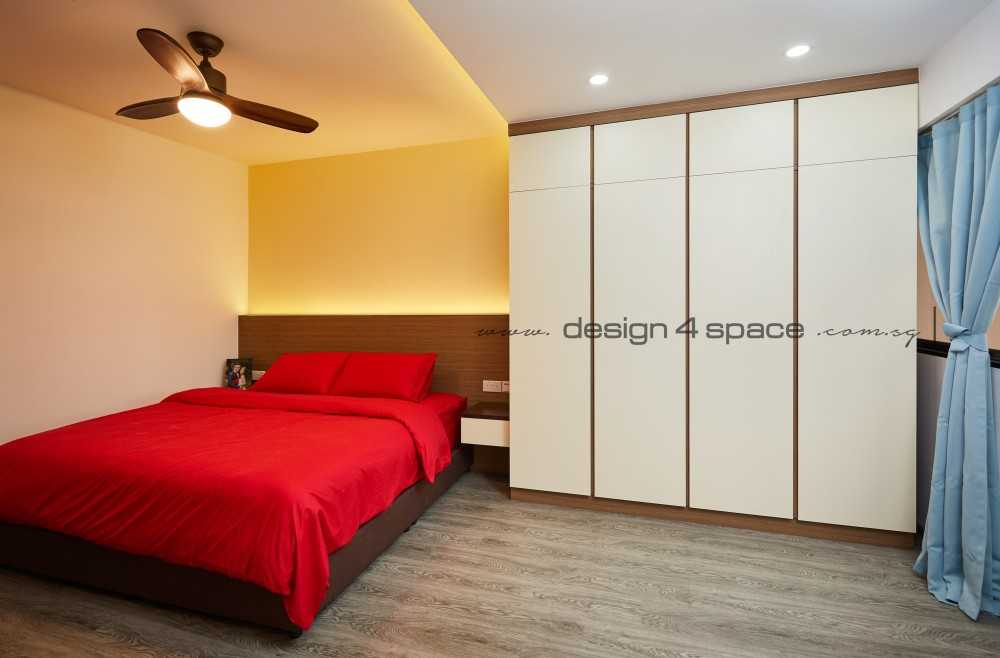 Contemporary Bedroom with Vinyl Flooring and Wardrobe