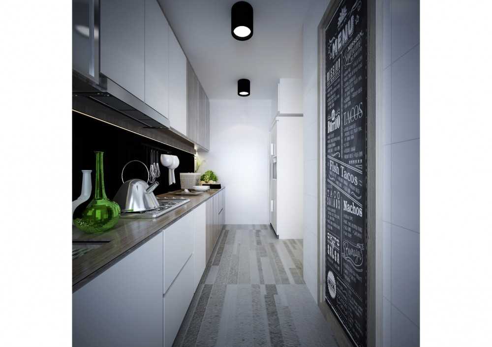 Contemporary Kitchen with Countertop and Kitchen Backsplash