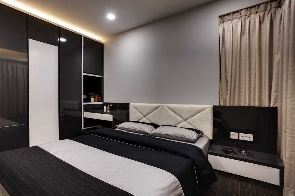Contemporary Bedroom with Platform Bed and Cove Lighting