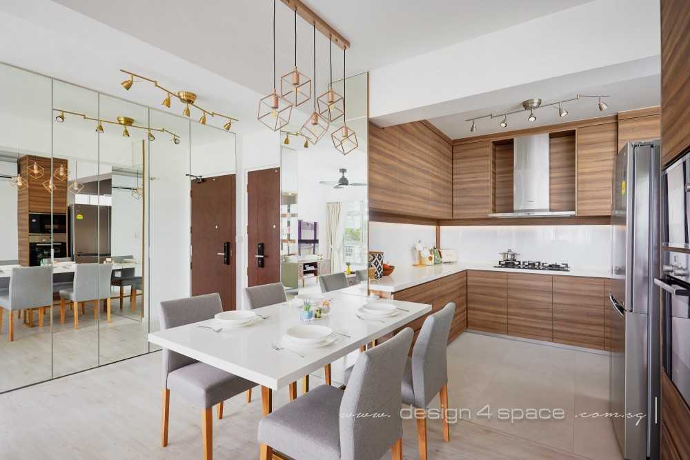 Modern Dining Room with Drop Ceiling and Dining Table