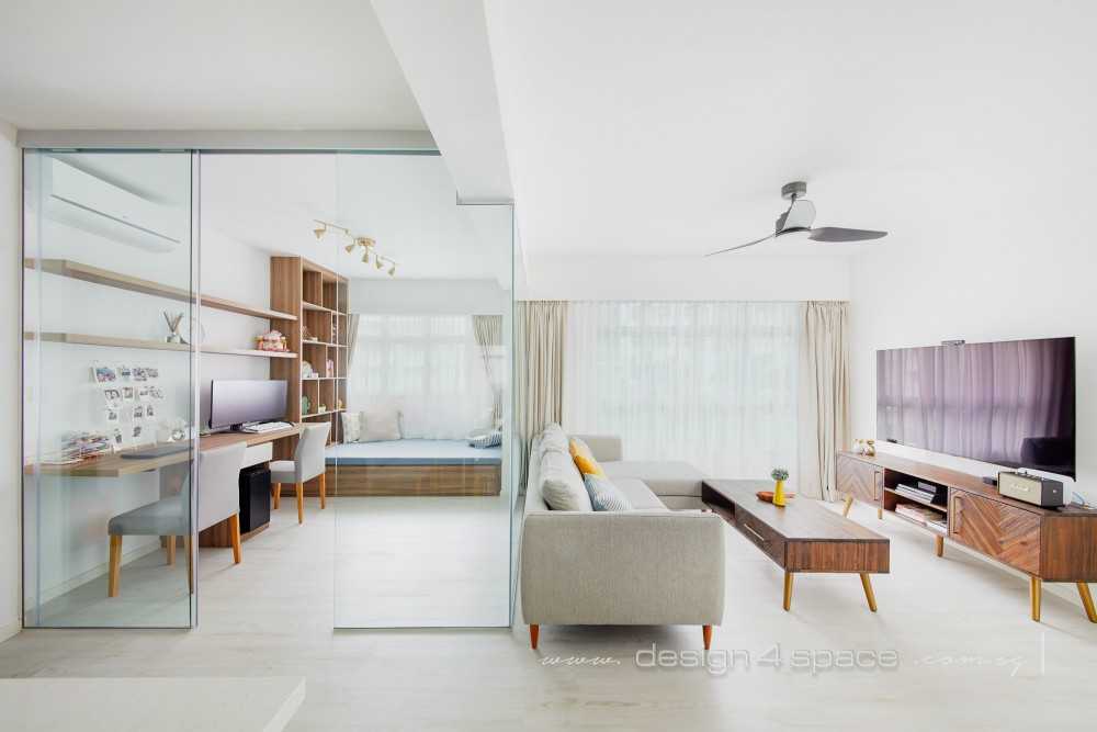 Modern Living Room with TV Console and Sofa