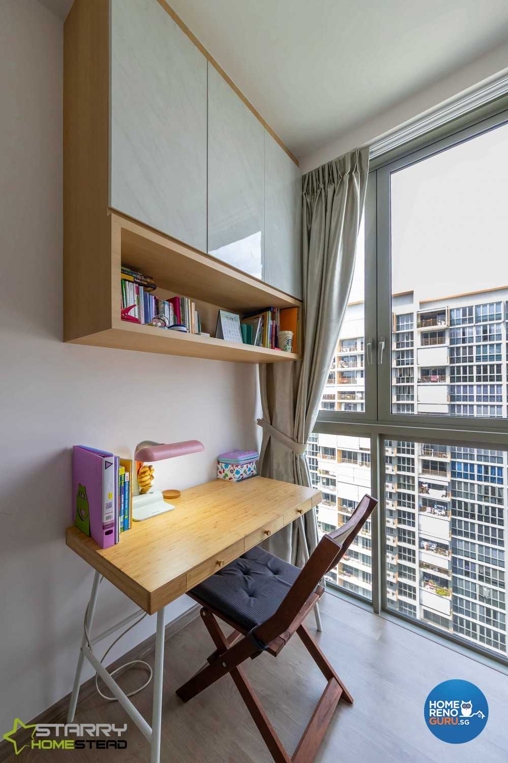 Scandinavian Study with Desk and Desk Chairs