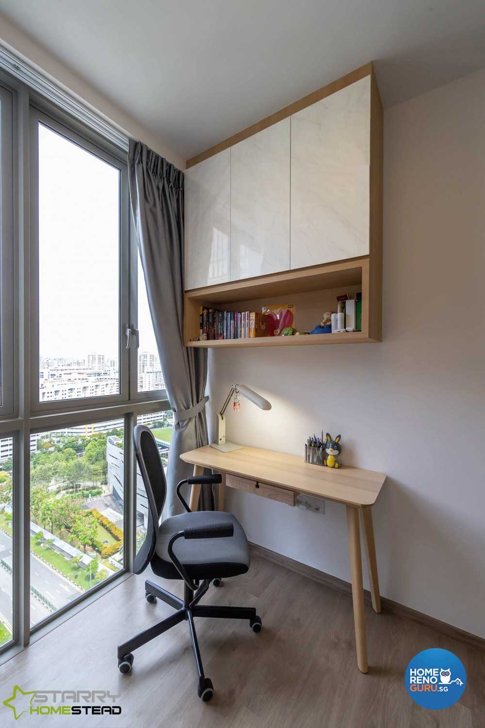 Scandinavian Study with Desk and Desk Chairs