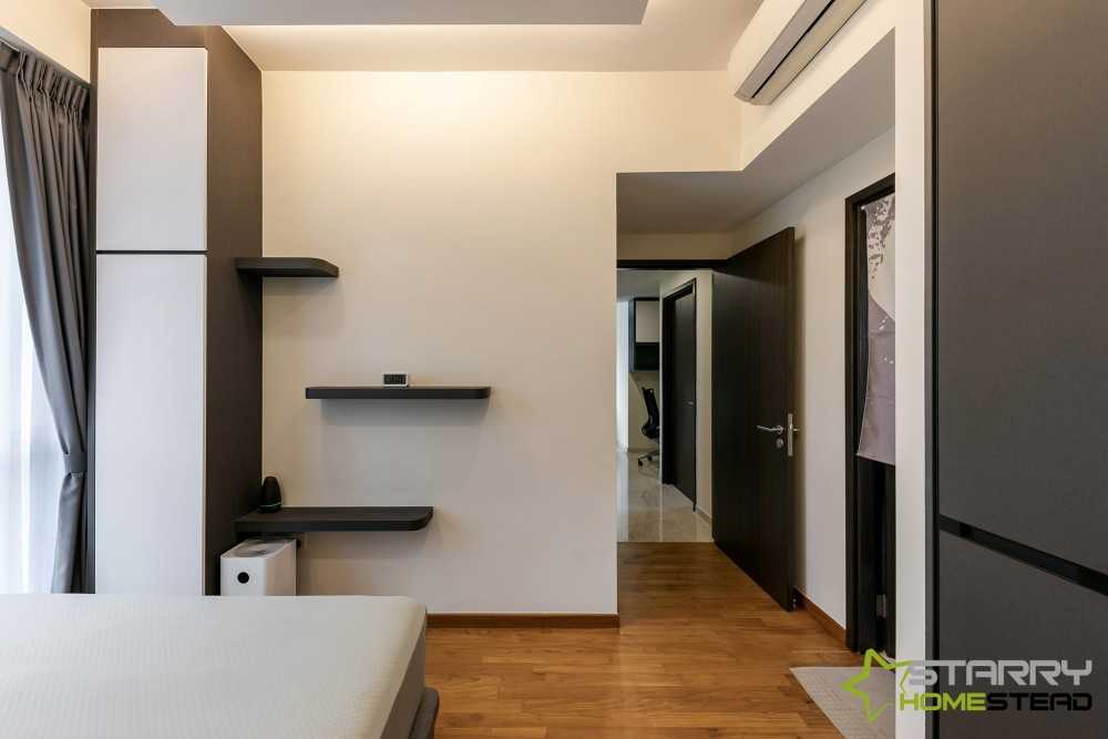 Modern Bedroom with Wardrobe and Storage Cabinets
